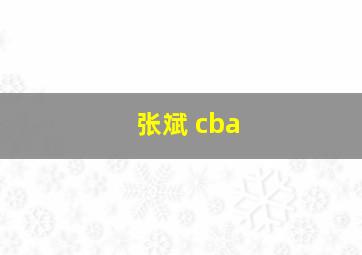 张斌 cba